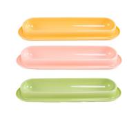 Food Water Bowls - Angled Feeding Plate Design, Extended Length Dining Tray, Spill Resistant Hydration Dish, Raised Ergonomic Nourishment Container, Lightweight Travel Feeding Accessory