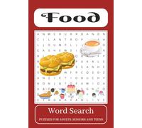 Food Word Search Puzzles: Word Searches with Easy to Read Print about Food, Drinks, Culinary and More | 6x9 inches, 100 pages | 50 Puzzles … Gift for Vacations, Holidays and Free TImes