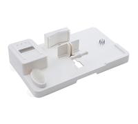 Food Workstation for One-Handed Use and Arthritis Relief - Grater/Peeler, Clamp, Prongs, Brush, Raised Edge