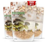 FOODHAK Homemade Granola Pack of 3 (3 x 300g) - Vegan & Gluten-Free Granola with Chia Seeds & Dried Apricots, Nutrient-Packed Cereal to Support Nervous System & Heart Health, No Added Refined Sugar.