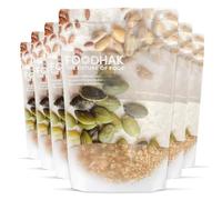 FOODHAK Homemade Granola Pack of 6 (6 x 300g) - Vegan & Gluten-Free Granola with Chia Seeds & Dried Apricots, Nutrient-Packed Cereal to Support Nervous System & Heart Health, No Added Refined Sugar.