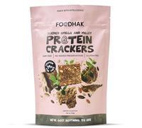 FOODHAK Seeded Omega and Millet Gluten Free Crackers - Source of Fibre, Crisp Savoury Seasoned with Oregano with Chia Seeds, Sunflower & Pumpkin Seeds, Perfect for Health (100g).