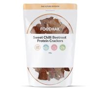 FOODHAK Sweet Chilli Beetroot Protein Gluten Free Crackers - Healthy Ingredients Snack with Pumpkin & Chia Seeds, Vegan Crackers Beneficial for Maintaining Healthy Muscles & Bones (100g).