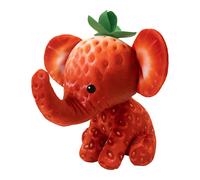 FOODIBLES Strawberry elephant soft cuddly plush toy, this stuffed animal toy is a 20cm tall teddy bear, Red