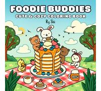 Foodie Buddies: A Cute & Cozy Coloring Book for Teens and Adults Featuring Adorable Animals and Food Little World for Relaxation and Stress Relief