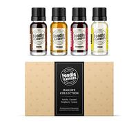 Foodie Flavours Baker's Collection - Gift Set - High Strength Natural Flavourings for Baking - Vanilla, Caramel, Raspberry, Lemon