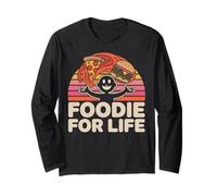 Foodie for Life Funny Cartoon Snack Lover Long Sleeve T-Shirt