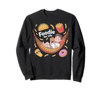Foodie for Life Funny Cartoon Snack Lover Sweatshirt