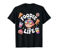 Foodie for Life Funny Cartoon Snack Lover T-Shirt