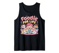 Foodie for Life Funny Cartoon Snack Lover Tank Top