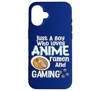 Foodie Movie Fan Just a Boy Who Loves Anime Ramen And Gaming Case for iPhone 16