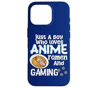 Foodie Movie Fan Just a Boy Who Loves Anime Ramen And Gaming Case for iPhone 16 Pro