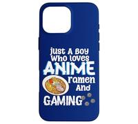 Foodie Movie Fan Just a Boy Who Loves Anime Ramen And Gaming Case for iPhone 16 Pro Max