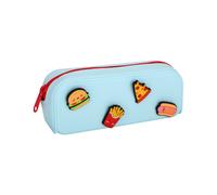 Puckator Foodiemals Charms Silicone Pencil Case - School Equipment Stuff - Pencil Cases - Large Capacity Preppy Pencil Case - Zipper Pouch - Office Essentials - Pencils Case Cute Pencilcase Pen Case