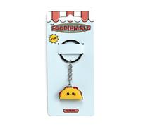 Puckator Foodiemals Frida the Taco Keyring - Mothers Day Gifts Key Ring Keyrings Tags - Cool Keyrings Hoop Clip Fobs - Funny Cute Car Men's Accessories Stuff For Men Women - Trinket