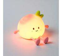 Foodiemals Peach LED Night Light Sleep Lamp & Phone Stand Kids Bedroom Lamp Gift