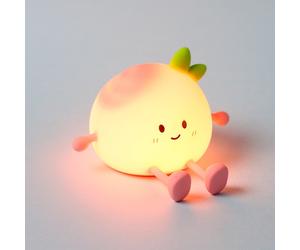 Foodiemals Peach LED Night Light Sleep Lamp & Phone Stand Kids Bedroom Lamp Gift