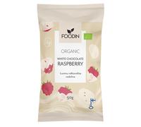 Foodin Organic Raw White Chocolate Raspberry - 50g