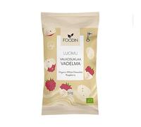 Foodin Organic Raw White Chocolate Raspberry 50g x 8 unit - Vegan, No Added Sugar, Gluten-Free, Handcrafted with Real Raspberries