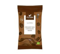 Foodin Raw Chocolate Coated Raisins 80g x 8 - Vegan, Organic & Naturally Delicious