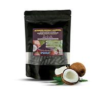 FoodPURA 100% Natural 180 High Strength Coconut Activated Charcoal Capsules not Tablets 1500mg Digestive Support Reduces Bloating & Flatulence After Eating Vegan (180)