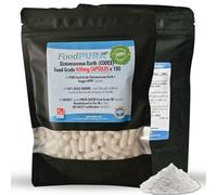 FoodPURA 180 X Food Grade Diatomaceous Earth Capsules (Codex) Pure White 94% Silica Fresh Water Sourced 600mg - Capsules, The SAFEST Way to take Supplements!