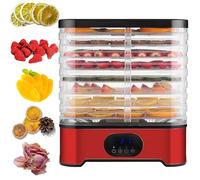 Foods Dehydrator, 8-Tier Portable Foods Dryer with Digital Display, Time & Temp Control, 360° Drying System, Ideal for Dried Fruits and Jerky