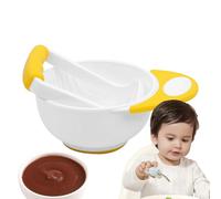 Foods Mash Bowl Set, Non-Slip Feeding Bowls, 5.91 x 2.36 Inches Heat-Resistant Anti-Scalding Food Mill with Ergonomic Design, Bowl Meal for Serving, Grinding Rod and Mashing Use