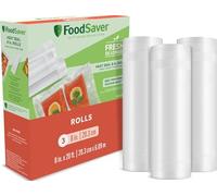 FoodSaver 8" x 20' Vacuum Seal Roll with BPA-Free Multilayer Construction for Food Preservation, 3-Pack