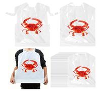Fooduck 100 Pcs Disposable Seafood Bibs 17 Inch Waterproof Bibs for Lobster Crawfish Shellfish Boil BBQ and Restaurant Use