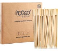 FOOGO Green 300pcs Large 25cm, Bamboo Skewers, Sturdy Eco-Friendly Wooden