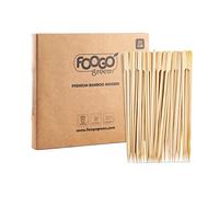 FOOGO Green 450pcs Large 25cm, Bamboo Skewers, FSC® Certified, Sturdy Eco-Friendly Wooden, Barbecue, BBQ & Kebabs Skewers, Fruit Picks, Cocktail Sticks, for Camping, Parties and Wedding