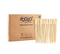 FOOGO Green 450pcs Medium 18cm, Bamboo Skewers, FSC® Certified, Sturdy Eco-Friendly Wooden, Barbecue, BBQ & Kebabs Skewers, Fruit Picks, Cocktail Sticks, for Camping, Parties and Wedding