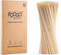 FOOGO Green 500pcs Small 15cm, Bamboo Skewers, Sturdy Eco-Friendly Wooden