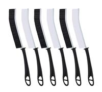 FOOGWEE Crevice Cleaning Brush - Cleaning Brushes for Small Spaces - Hard Bristle Brush - Multifunctional Cleaning Tools for Bathroom Grout, Kitchen Sink and Home Gap (6, Black and White)