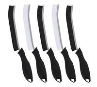 FOOGWEE Hard Bristle Crevice Cleaning Brush- Long Handle Crevice Brushes - Bathroom Tile Groove Gap Cleaning Brush for Cleaning Home Kitchen Toilet Window Vehicle Faucets Grout Home (5, Black+White)