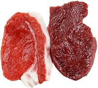 FoOhy 2Pcs Real Looking Handcrafted Fake Meat - Artificial Pork Steak Raw Beef for Display Prop