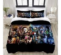 FoOhy bedding - Duvet Cover Set,Classic Horror Movies,Microfibre Duvet Cover Set with 2 Pillowcase (Single-135x200cm)