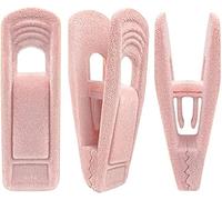 FoOhy Light Pink Velvet Clothes Pin Hangers, 24 PCS, Non-Slip, Strong, Baby, Kids, 2.75 inches