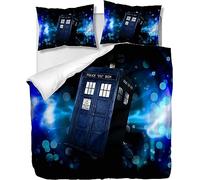 FoOhy Soft Cosy Duvet Cover Quilt Bedding Set,OliveSleep Doctor-Who,Easy Care Microfiber Duvet Cover (Double-200x200cm)
