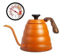 Fooikos Gooseneck Kettle with Thermometer for Pour Over Coffee & Tea, 42 fl oz, Premium Stainless Steel, Accurate Temperature Control, Ideal Spout for Precision Pouring, Compatible with Stovetops