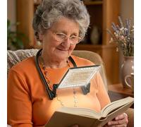 Fooikos Magnifying Glass with Light for Reading,Book Light Hands Free