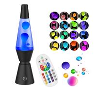 FOOING Liquid Motion Lamp, 17 Color Changing Night Light with Remote Control, 14.5" Nighlight Home Decor Mood Lighting for Bedroom Office, Relaxing Table Lamp for Kids Adults Gifts-Black