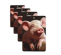 Foolish Cute Animal Car Air Fresheners Cards Set of 4 Pieces Personalized Car Fresheners Gifts for Men Women Auto Aromatherapy Tablets Hanging Scented Cards for Wardrobe Bathroom