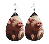 Foolish Cute Animal Leather Earring Printed Earring Lightweight Leather Earrings For Beach Women