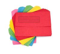 Foolscap Document Wallets 285gsm, Assorted Colours, Pack of 25 Folders (Assorted)