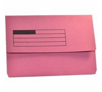 Foolscap Document Wallets 285gsm, Assorted Colours, Pack of 25 Folders (Pink)