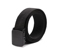 FOOOZ Military Men Belt Woman Army Belt Tactical Wide Waist Belts Plastic Buckle Light Weight Black Belt Nylon Travel 120cm 130cm,Black,120cm