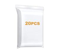 Foopama 20 PCS 10" x 13" Thick 4 Mil Clear Zip Poly Lock Plastic Bags Seal Reclosable Zip Bag Heavy-Duty Clothing T-Shirt Toys Snacks Zipper Bags