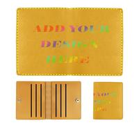 FOORPTSUG Personalized Card Holder Custom Credit Card Holder Customized Credit Card Wallet, Yellow, Personalized